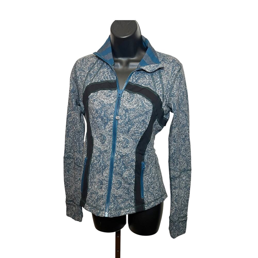 Rare Lululemon Define Jacket Brushed Rose Herringbone Alberta Lake Teal Size 6